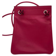 Hermes Aline Mini Bag Rose Pink Leather Silver Hardware w/ Box Stamp Y 2020