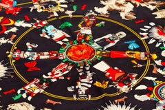 Hermès All Black Kachina Silk Scarf