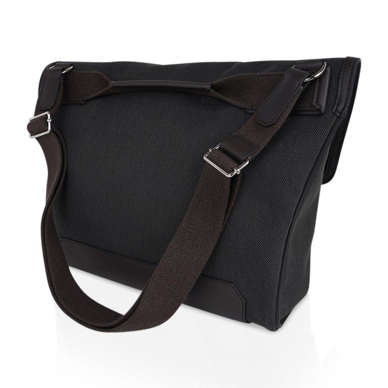 Hermes Alleretour Messenger 34 Herrentasche H Segeltuch Sombrero