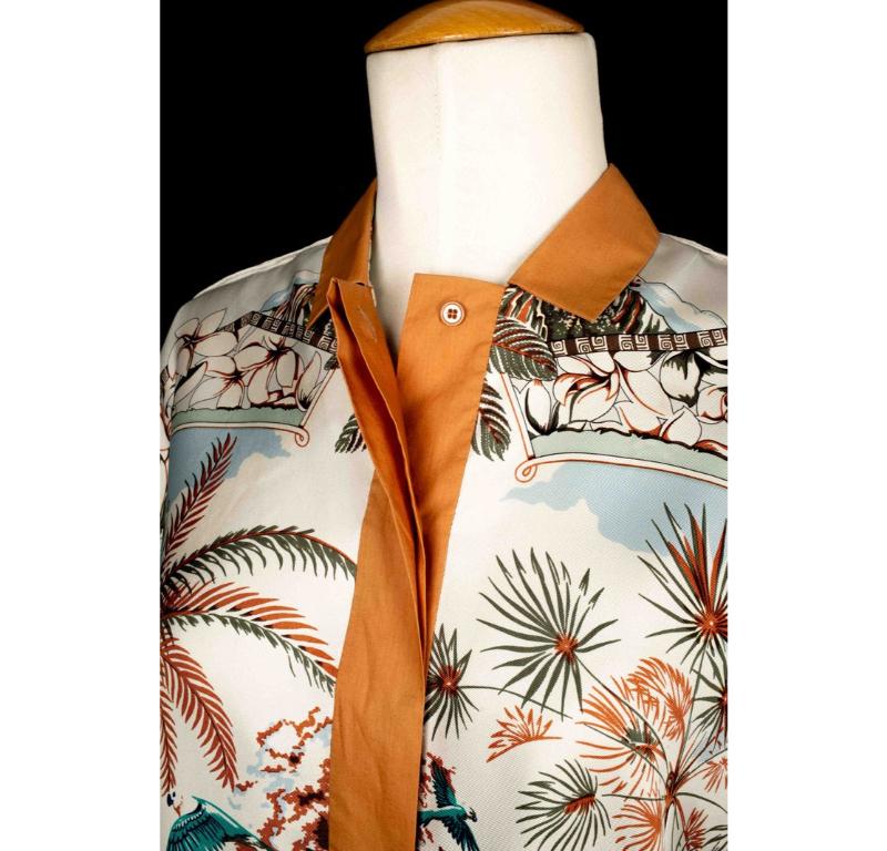 Women's Hermès 'Aloha' Silk Blouse, 2000