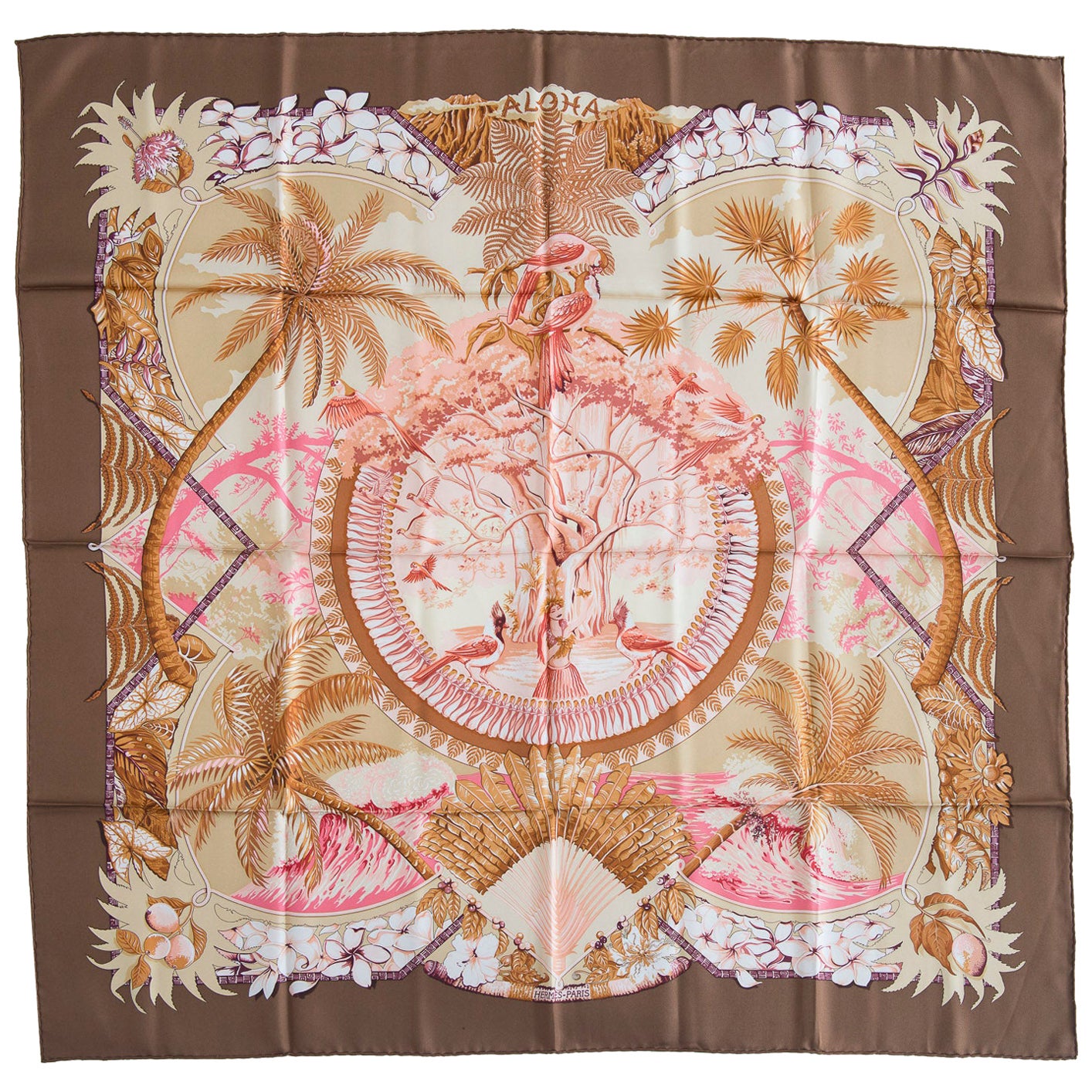Hermès "Aloha" Seidenköper Carr-Schal