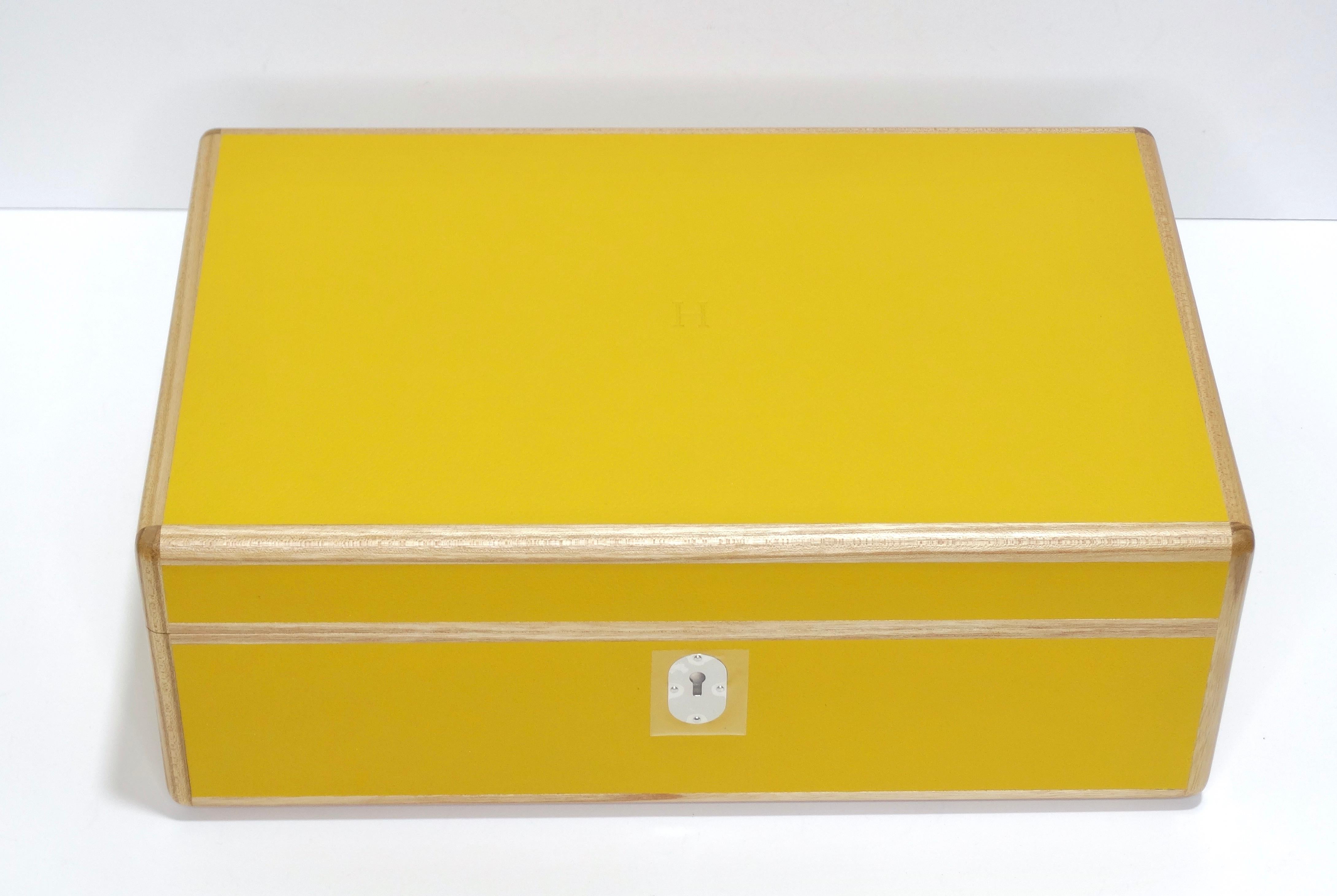 Yellow Hermès Amalthee Jewelry Watch Box