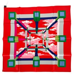 Hermes A.M.Cassandre pour Hermes Paris Foulard en sergé de soie 35" x 35".
