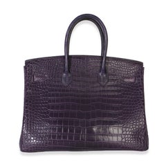 Hermès Amethyst Matte Niloticus Crocodile Birkin 35 PHW