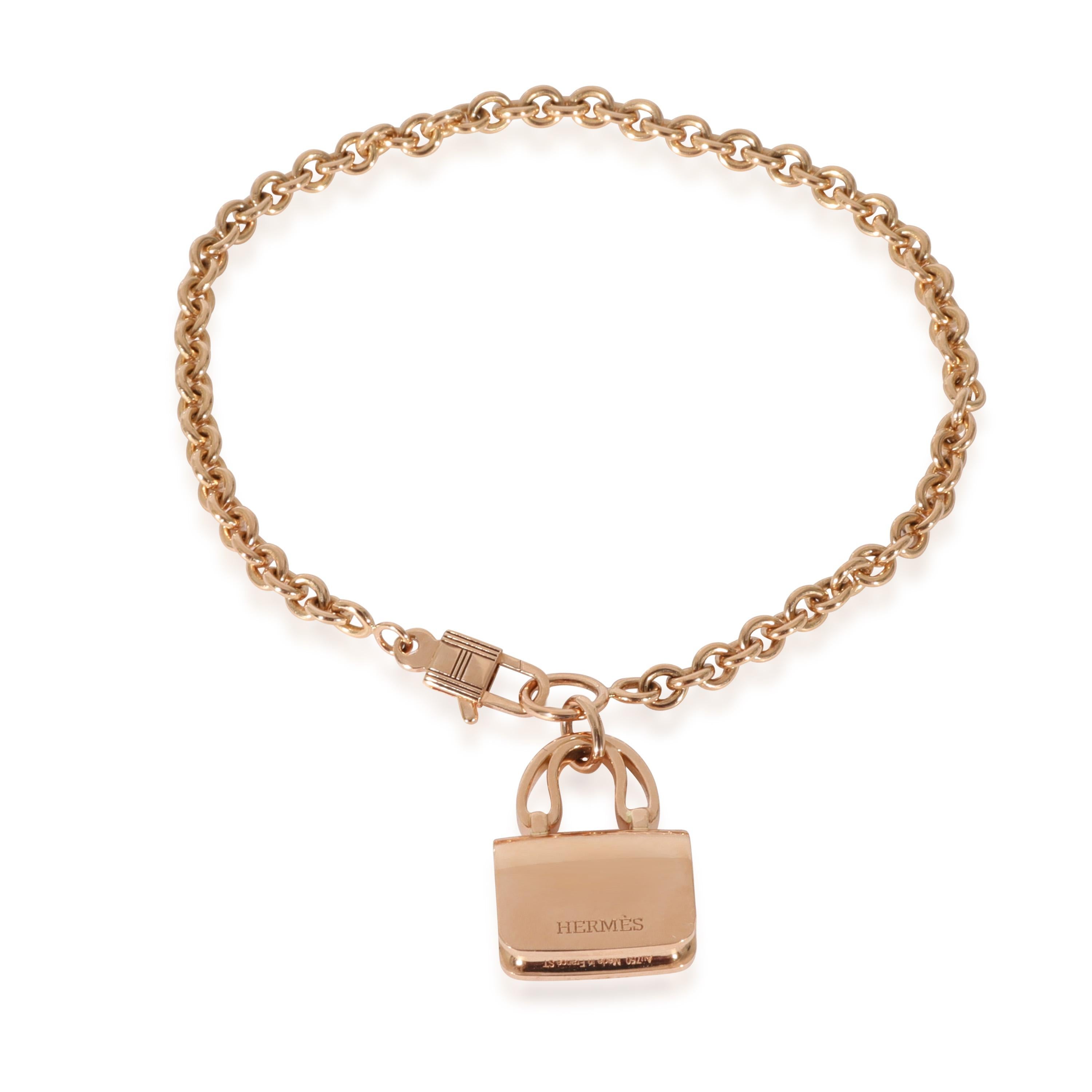 Hermès Amulettes Sammlung Diamant Armband in 18k Rose Gold 0,58 CTW im Zustand „Hervorragend“ im Angebot in New York, NY