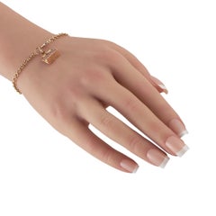 Hermes Amulettes Kelly 18K Rose Gold Pink Sapphire Bracelet