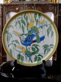 Hermès, an Important Part of Porcelain Tableware Model "Toucans", 1980s