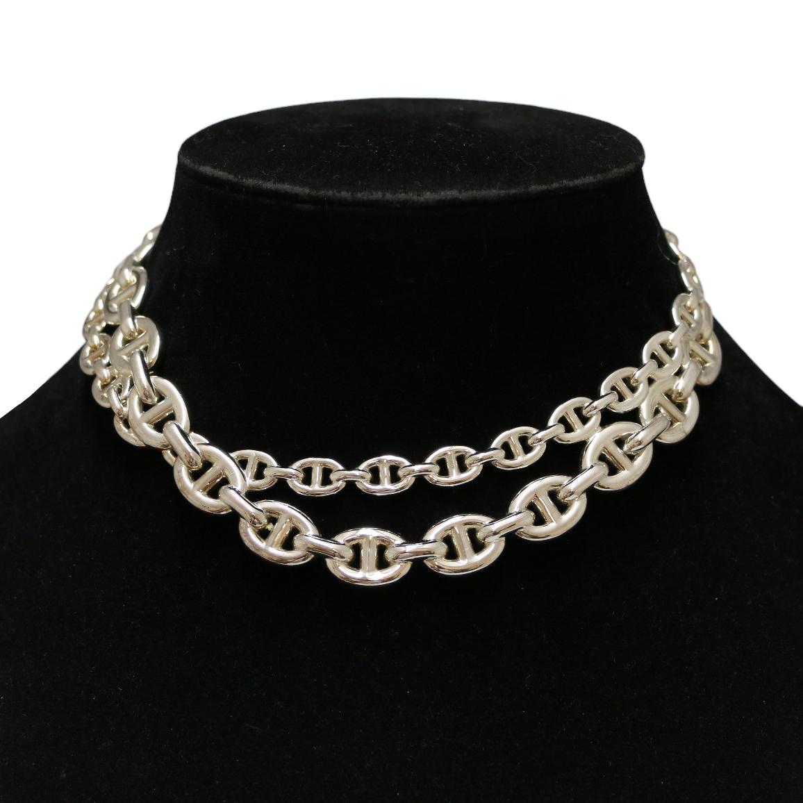 Hermès Anchor Chain Necklace In Good Condition In Paris, FR