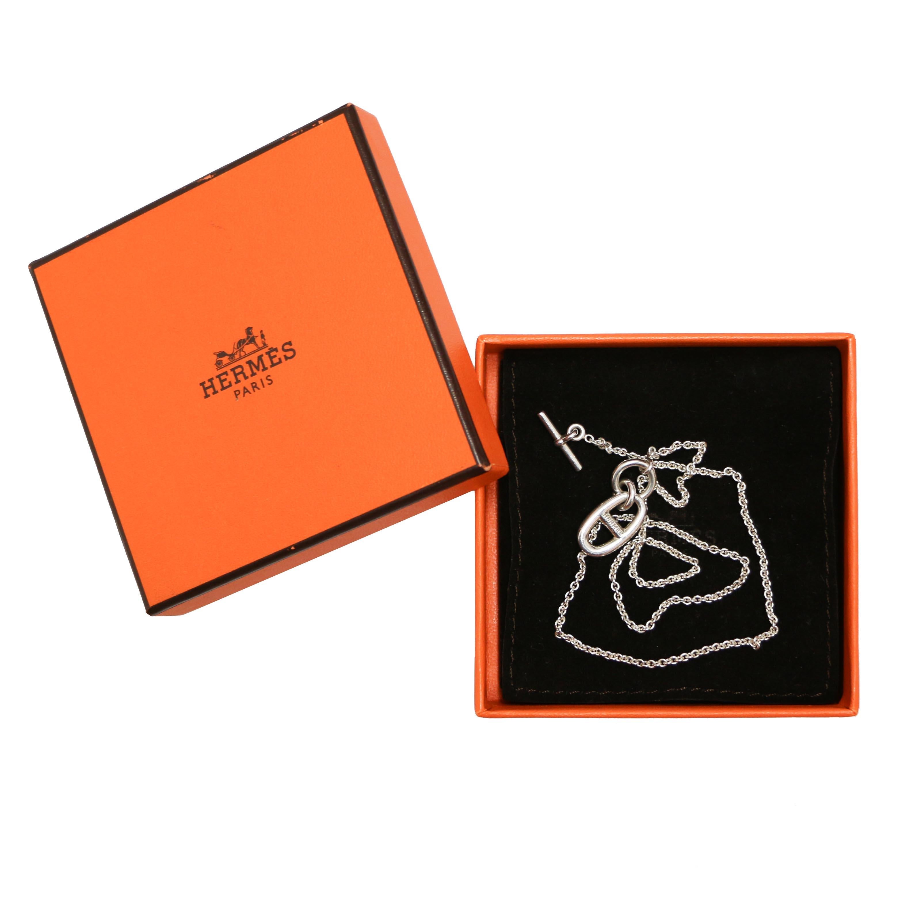hermes anchor necklace