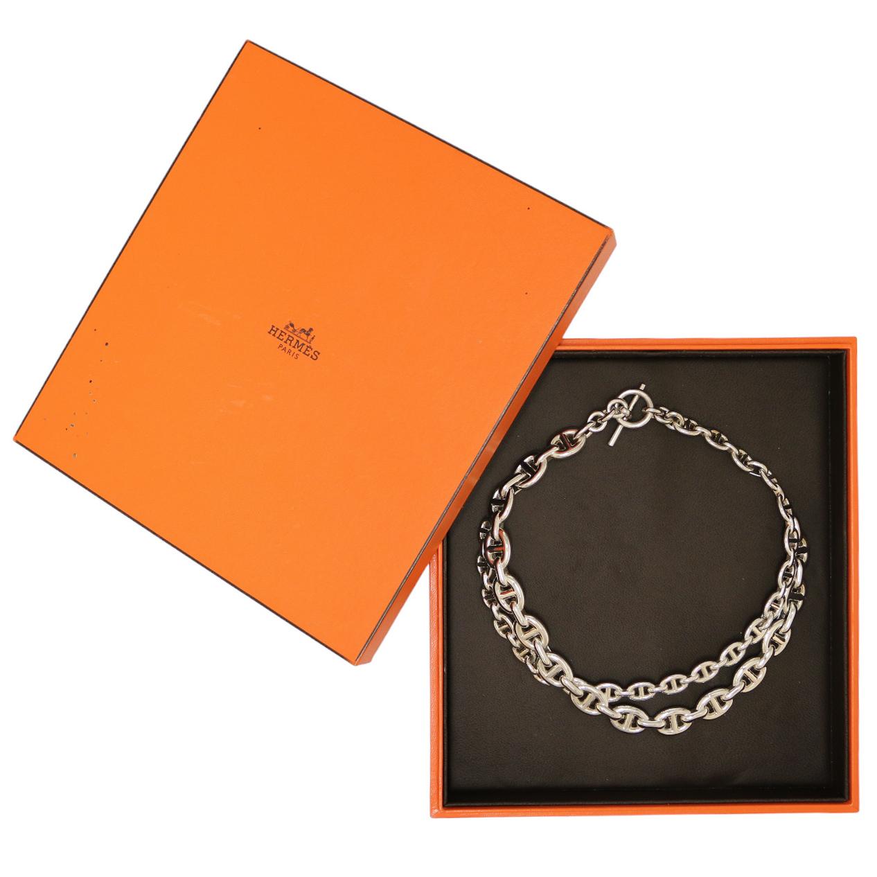 Women's or Men's Hermès Anchor Chain Necklace