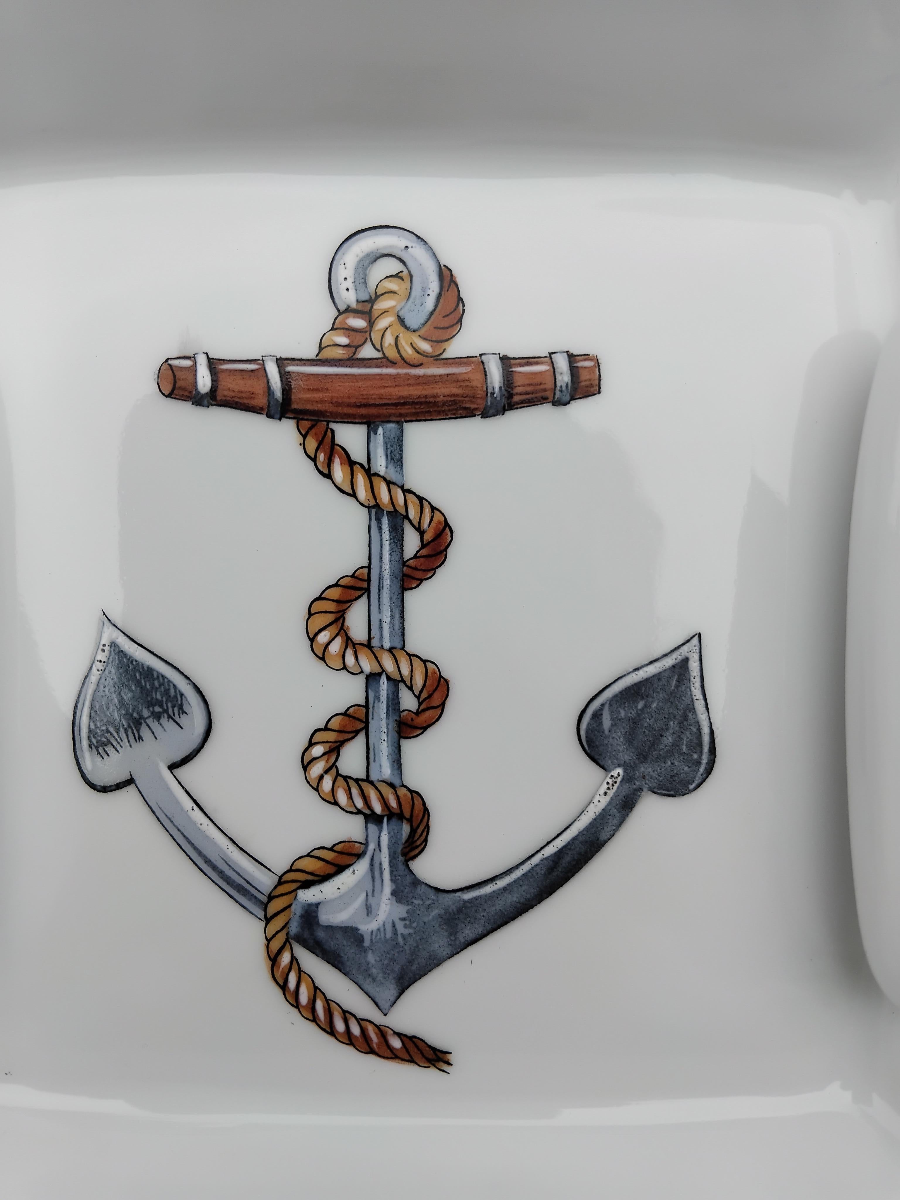 Hermès Anchor Chaine d'Ancre Vassoio a tema navy Portacenere per sigari in vendita 7