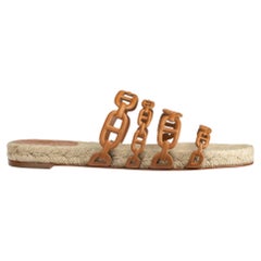 Hermès Ancone Espadrille Nappa Leder Gold 38 FR