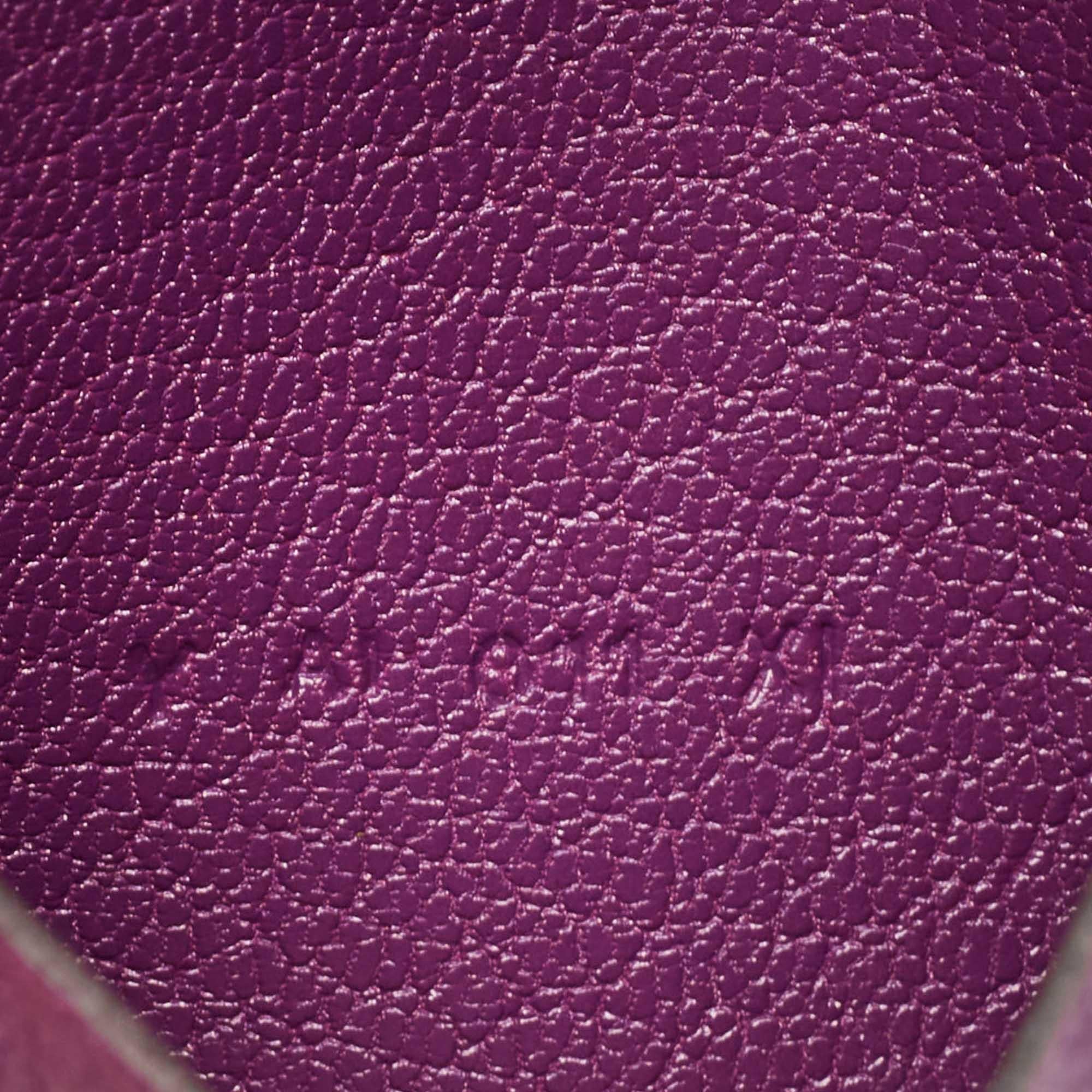 Hermes Anemone Chevre Chamkila Leather Bearn Card Holder For Sale 2