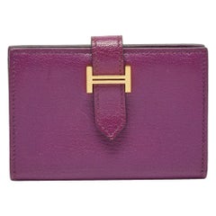 Hermes Anemone Chevre Chamkila Leder Bearn Card Holder