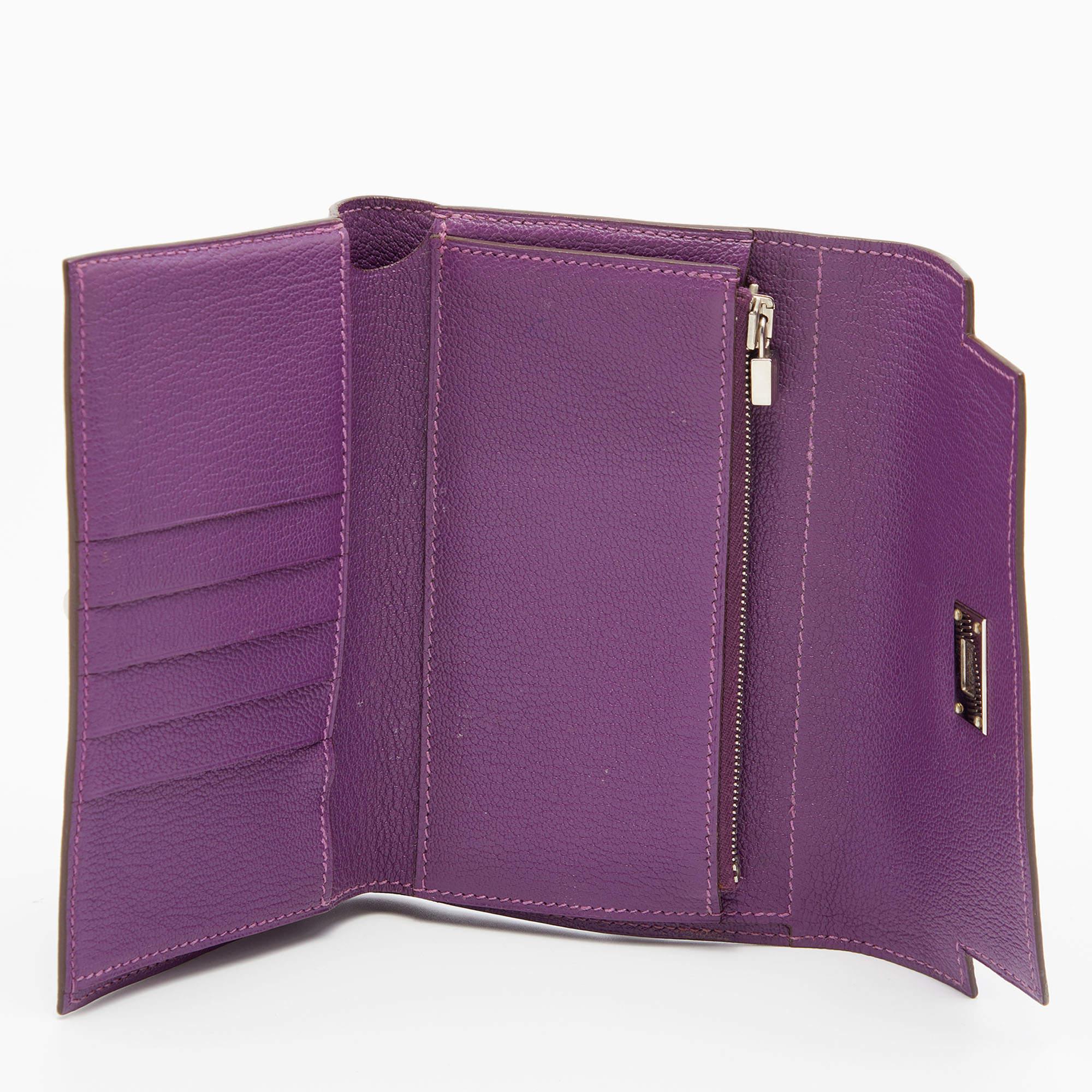 Hermès Anemone Chevre Leather Kelly Depliant Wallet 1