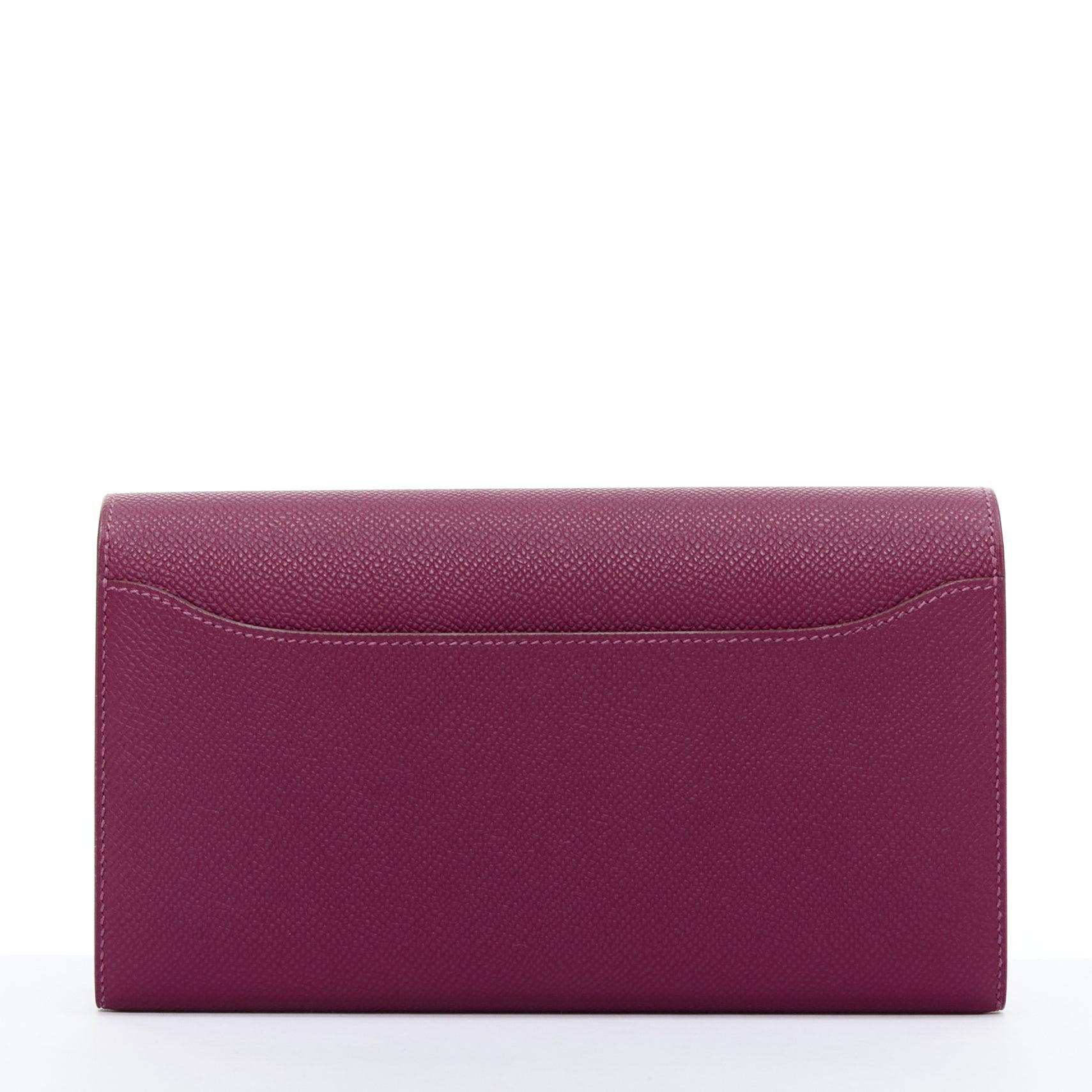 HERMES Anémone Epsom Constance palladium pochette portefeuille Excellent état à Hong Kong, NT