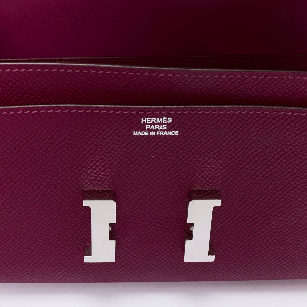 HERMES Anémone Epsom Constance palladium pochette portefeuille 3