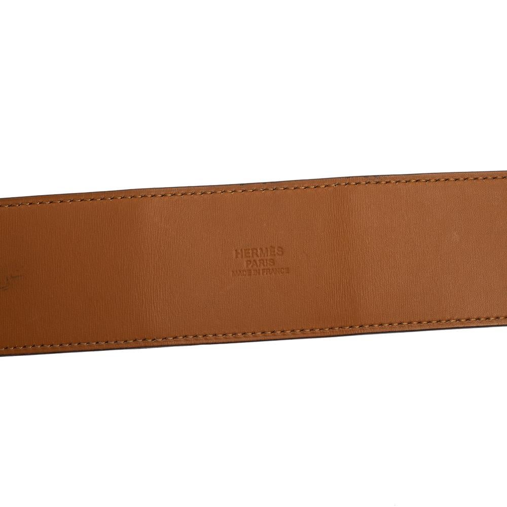 Hermes Anemone Epsom Leather Gold Hardware Collier de Chien Belt 85 CM 3