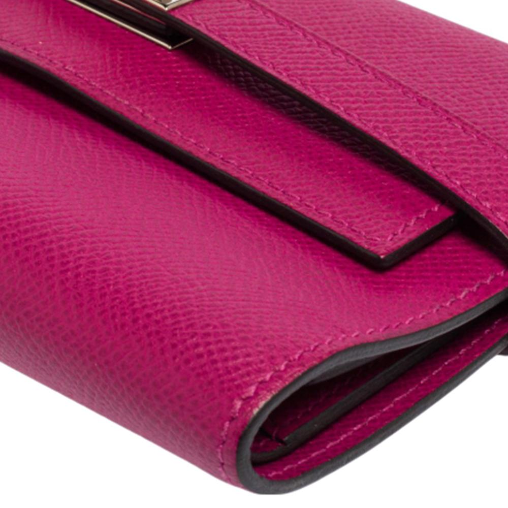 Hermès Anemone Epsom Leather Kelly Classic Wallet 6