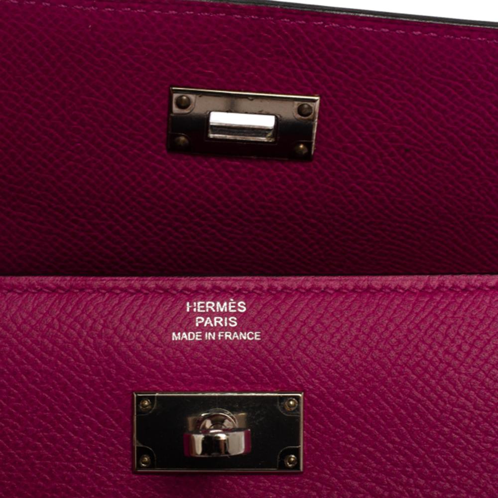 Hermès Anemone Epsom Leather Kelly Classic Wallet 7