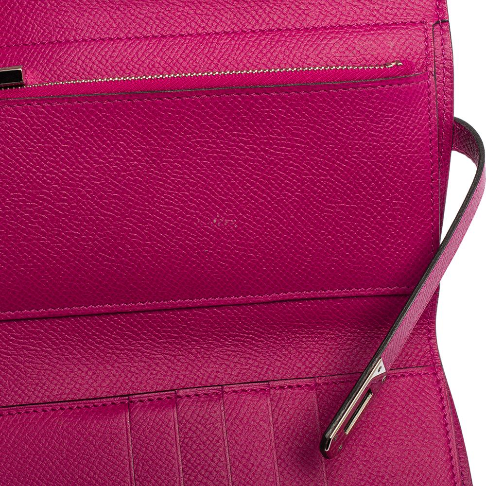Hermès Anemone Epsom Leather Kelly Classic Wallet In Good Condition In Dubai, Al Qouz 2