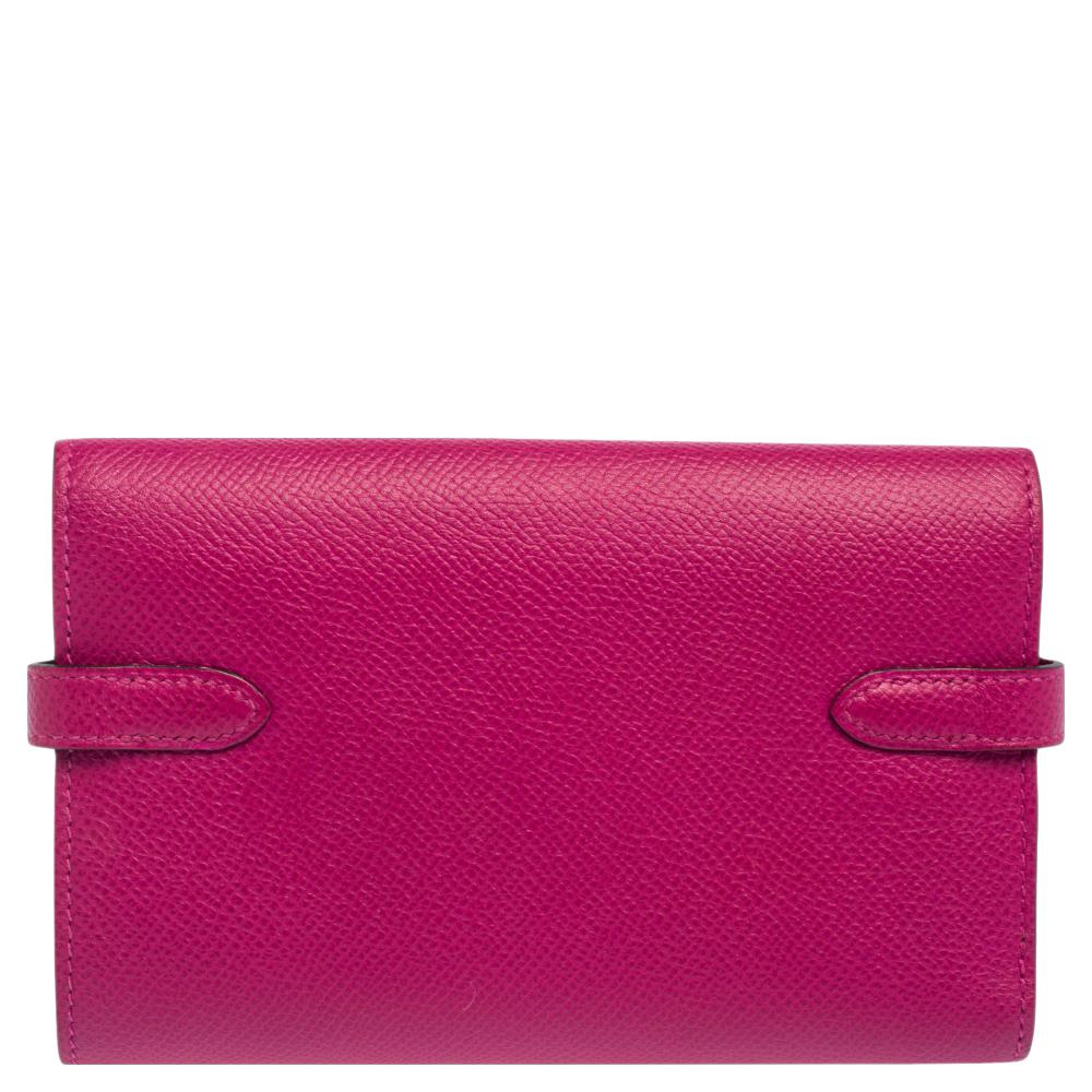 Hermès Anemone Epsom Leather Kelly Classic Wallet 3