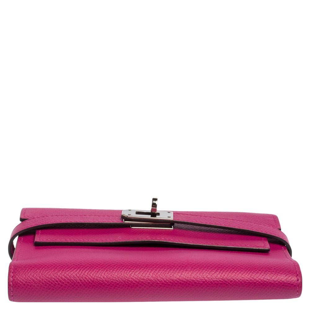 Hermès Anemone Epsom Leather Kelly Classic Wallet 4