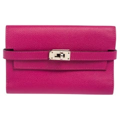 Hermès Anemone Epsom Leather Kelly Classic Wallet