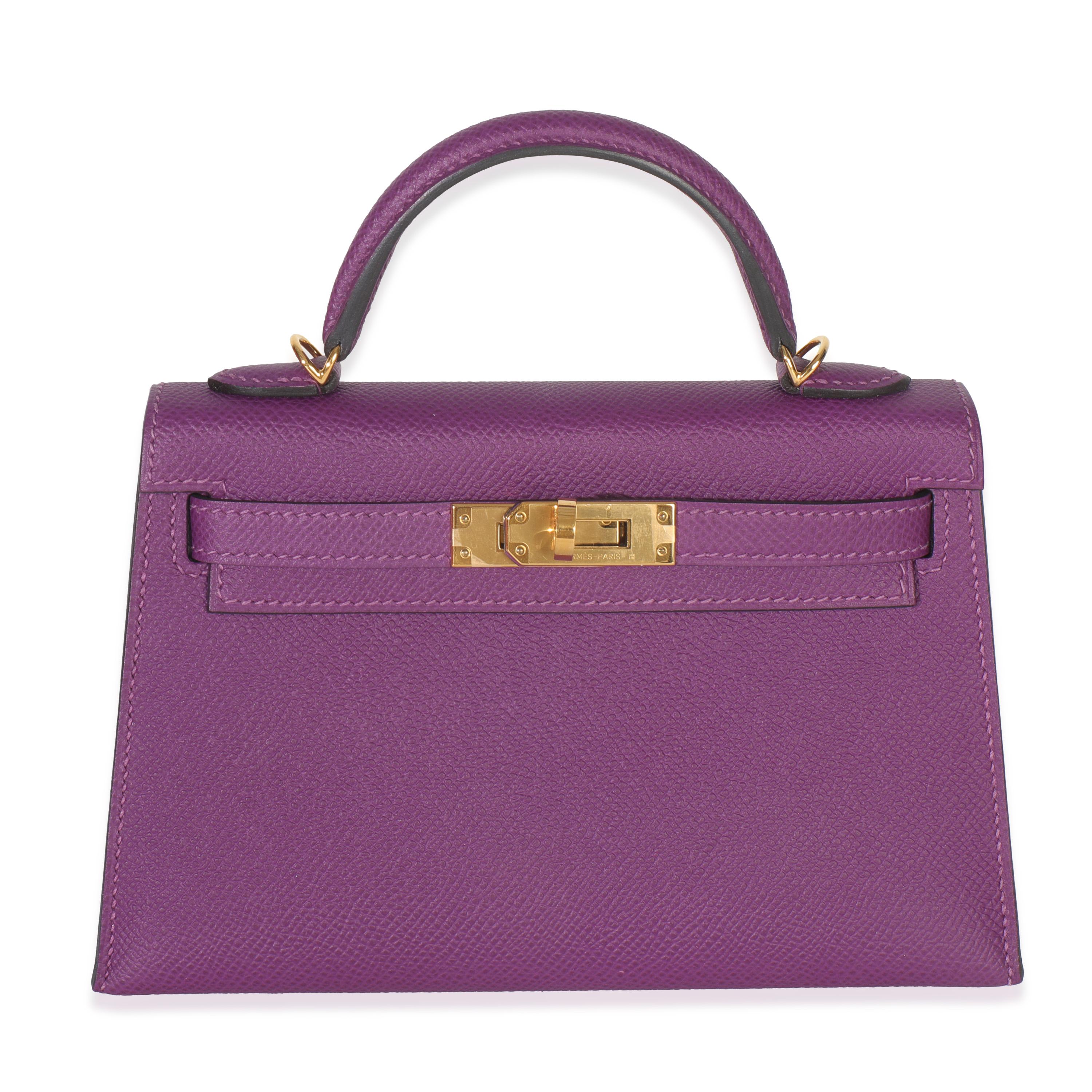 Hermès Anemone Epsom Sellier Mini Kelly II 20 GHW im Zustand „Hervorragend“ im Angebot in New York, NY