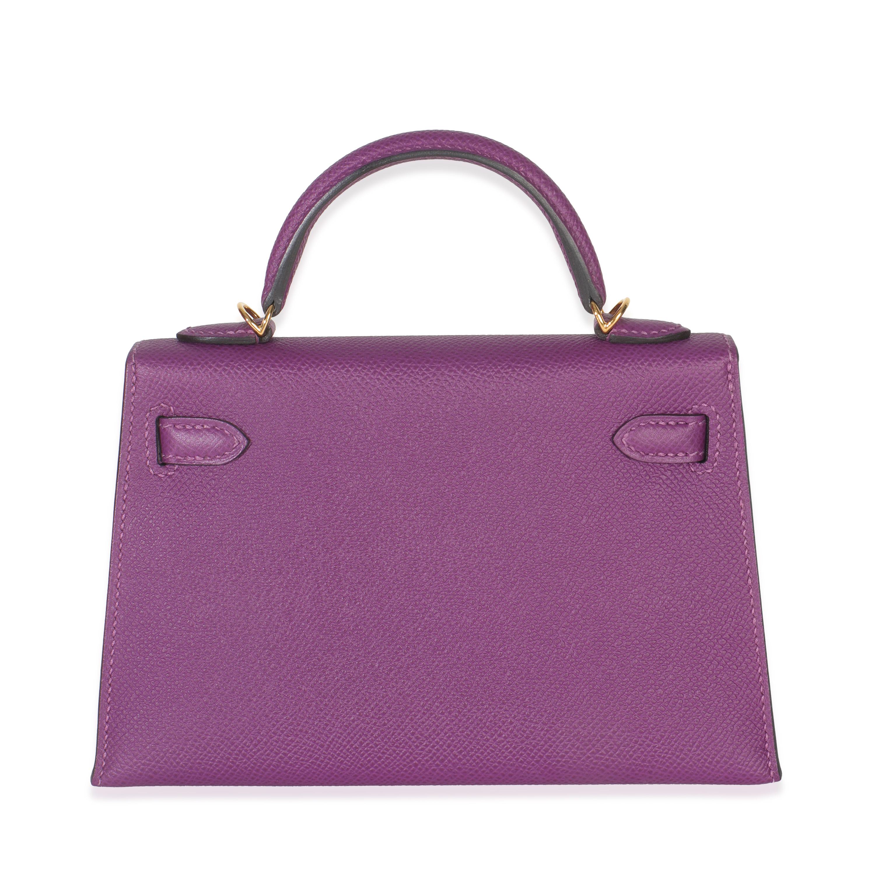 Hermès Anemone Epsom Sellier Mini Kelly II 20 GHW im Angebot 3