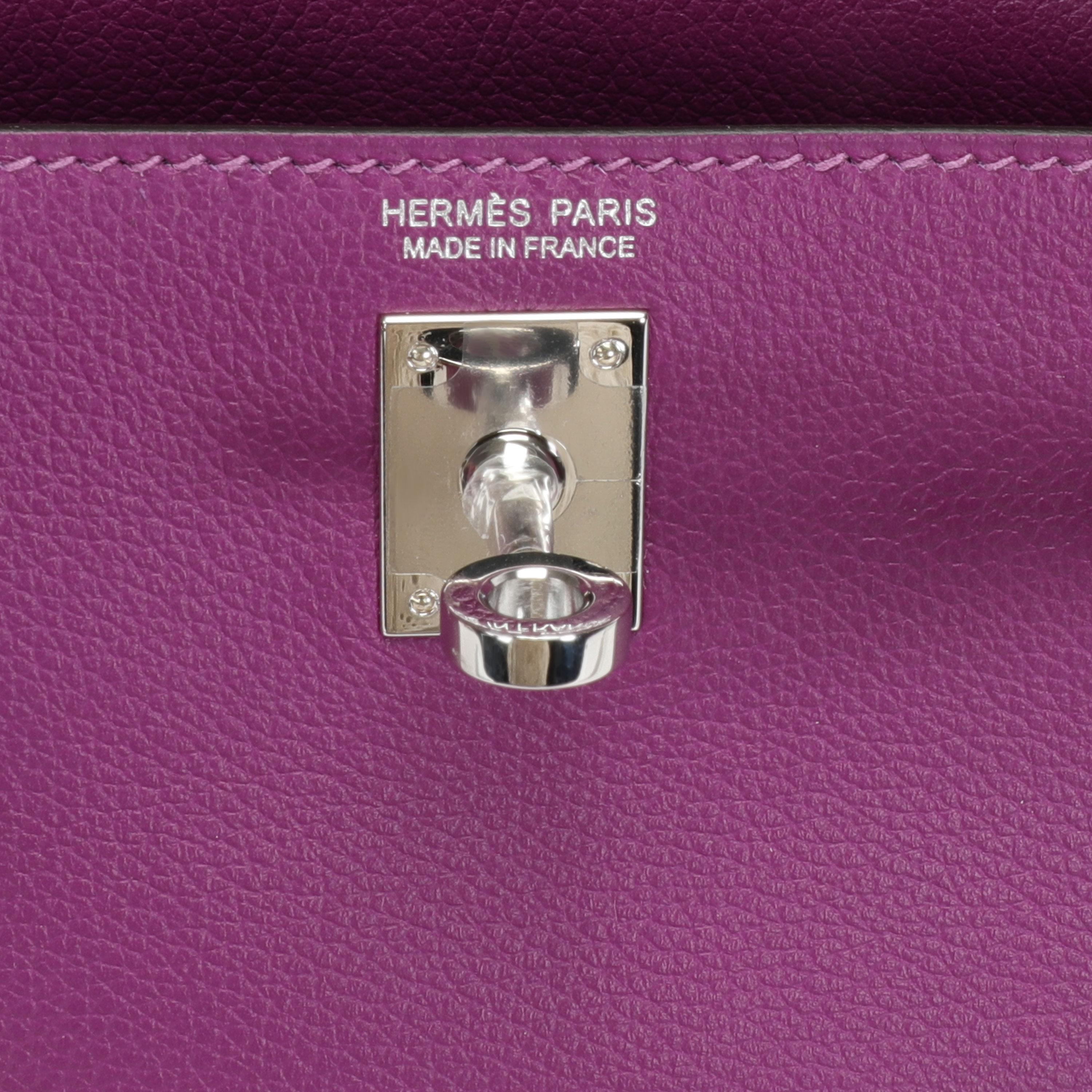 Hermès Anémone Evercolor Kelly Danse II mit PHW (Violett)