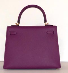 Hermes Anemone Kelly 25  Epsom Sellier Bag Gold Hardware