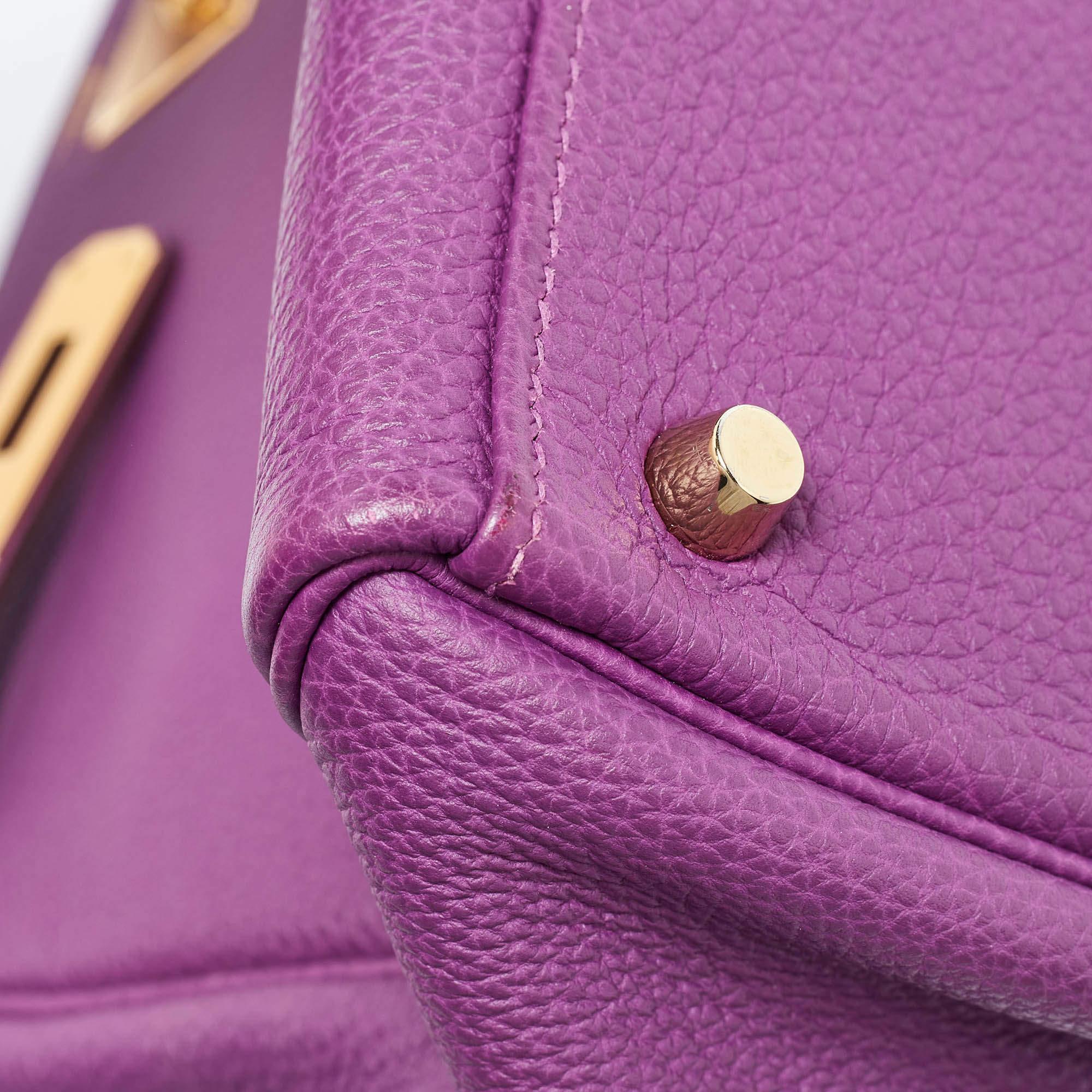 Hermes Anemone Novillo Leather Gold Finish Kelly Retourne 32 Bag 2