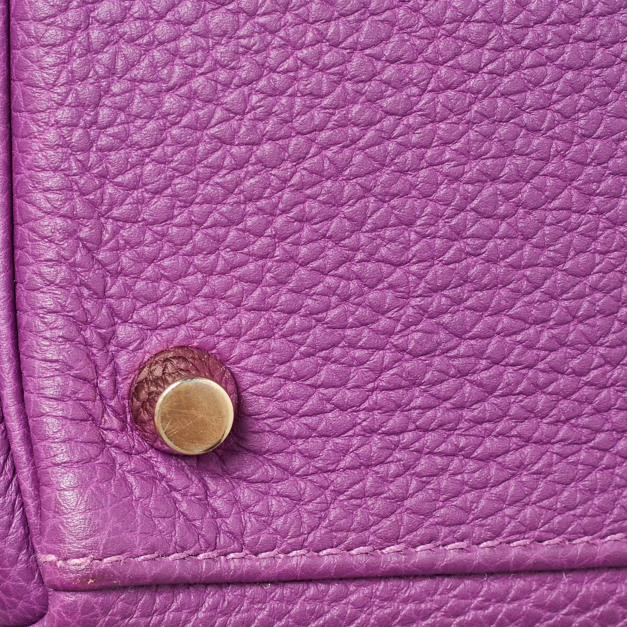 Hermes Anemone Novillo Leather Gold Finish Kelly Retourne 32 Bag 4