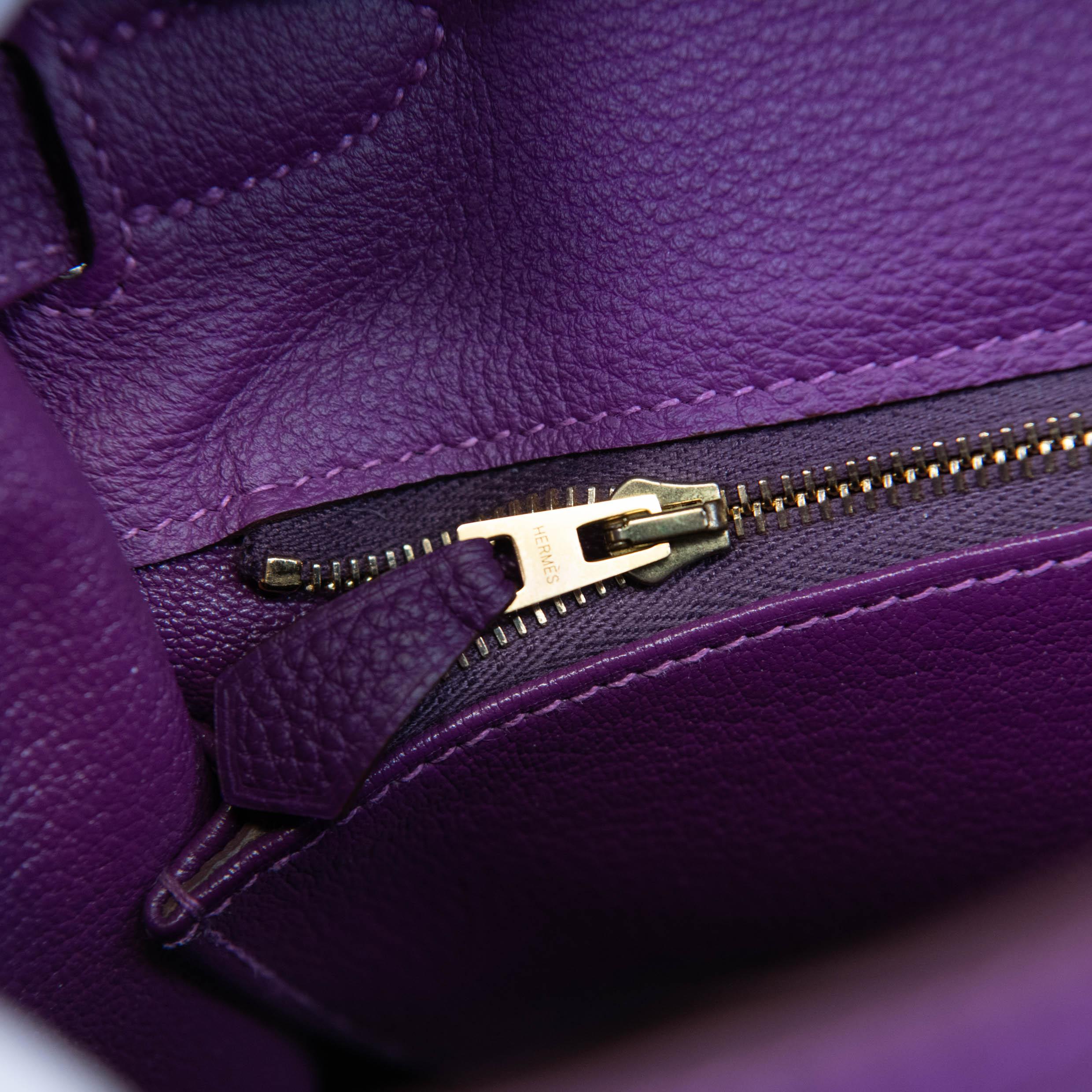 Hermes Anémona Togo Cuero 28cm Kelly Oro Herrajes en venta 11