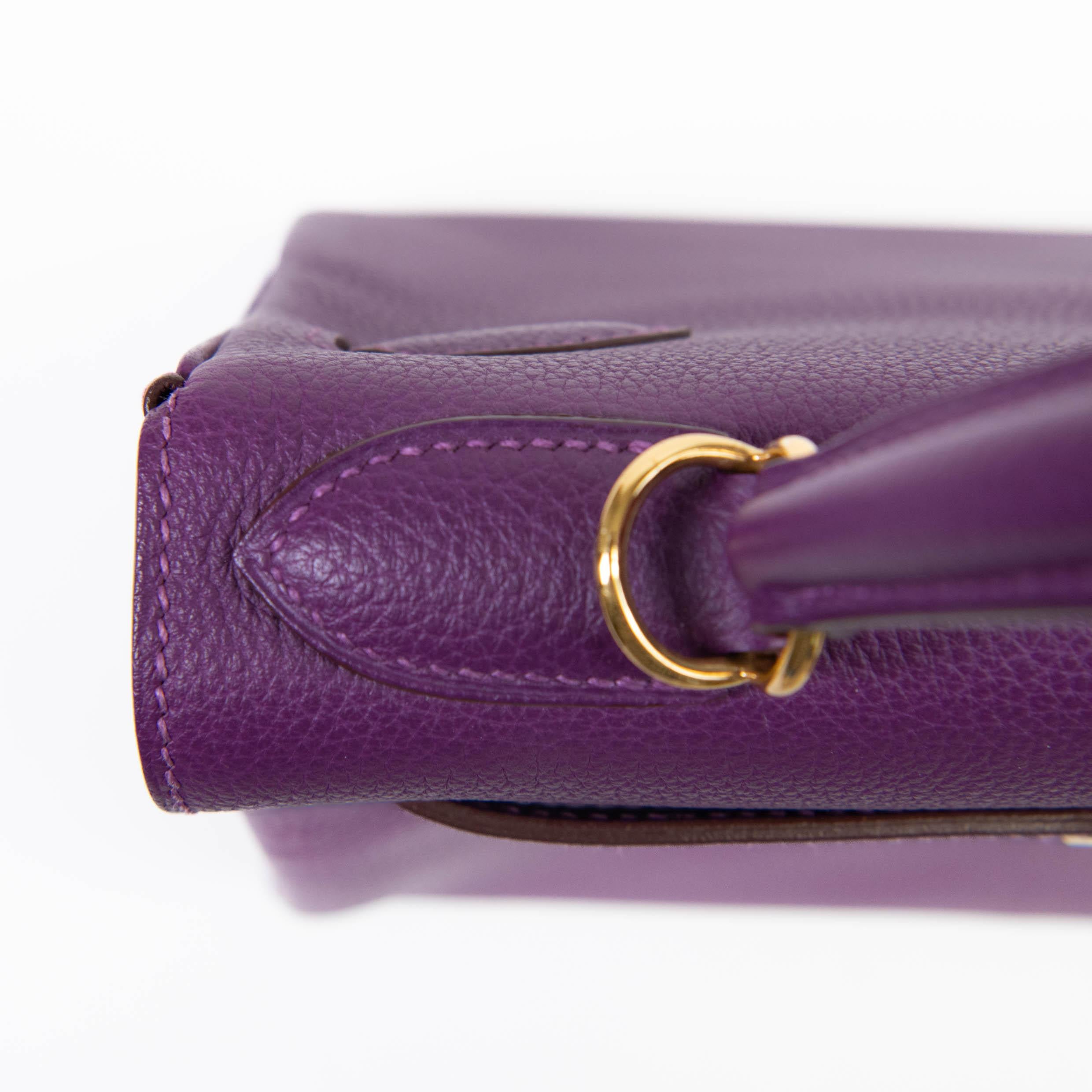Hermes Anémona Togo Cuero 28cm Kelly Oro Herrajes en venta 4