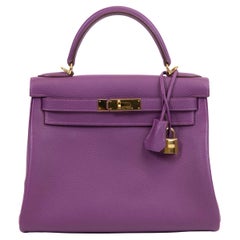 Hermes Anemone Togo Pelle 28cm Kelly Hardware Oro