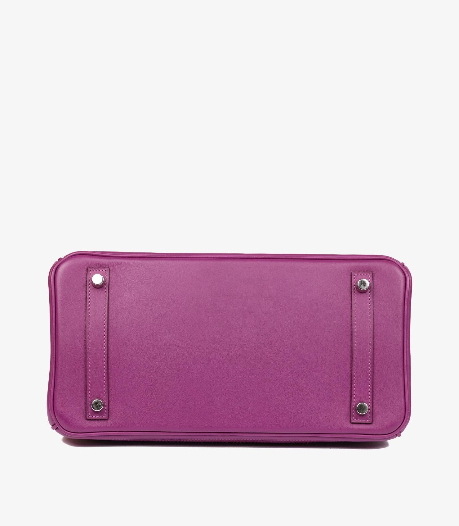 Hermès Anemone Togo & Swift Leather Ghillies Birkin 30cm Retourne 1