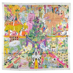 Hermès "Animapolis" Silk Shawl NEW
