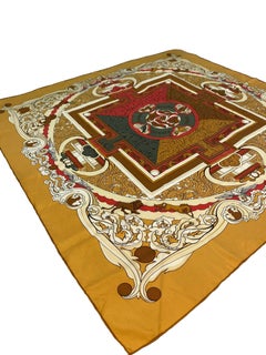 Hermès "Animaux Solaires" Twill Silk Scarf by Zoe Pauwels, circa 1994.