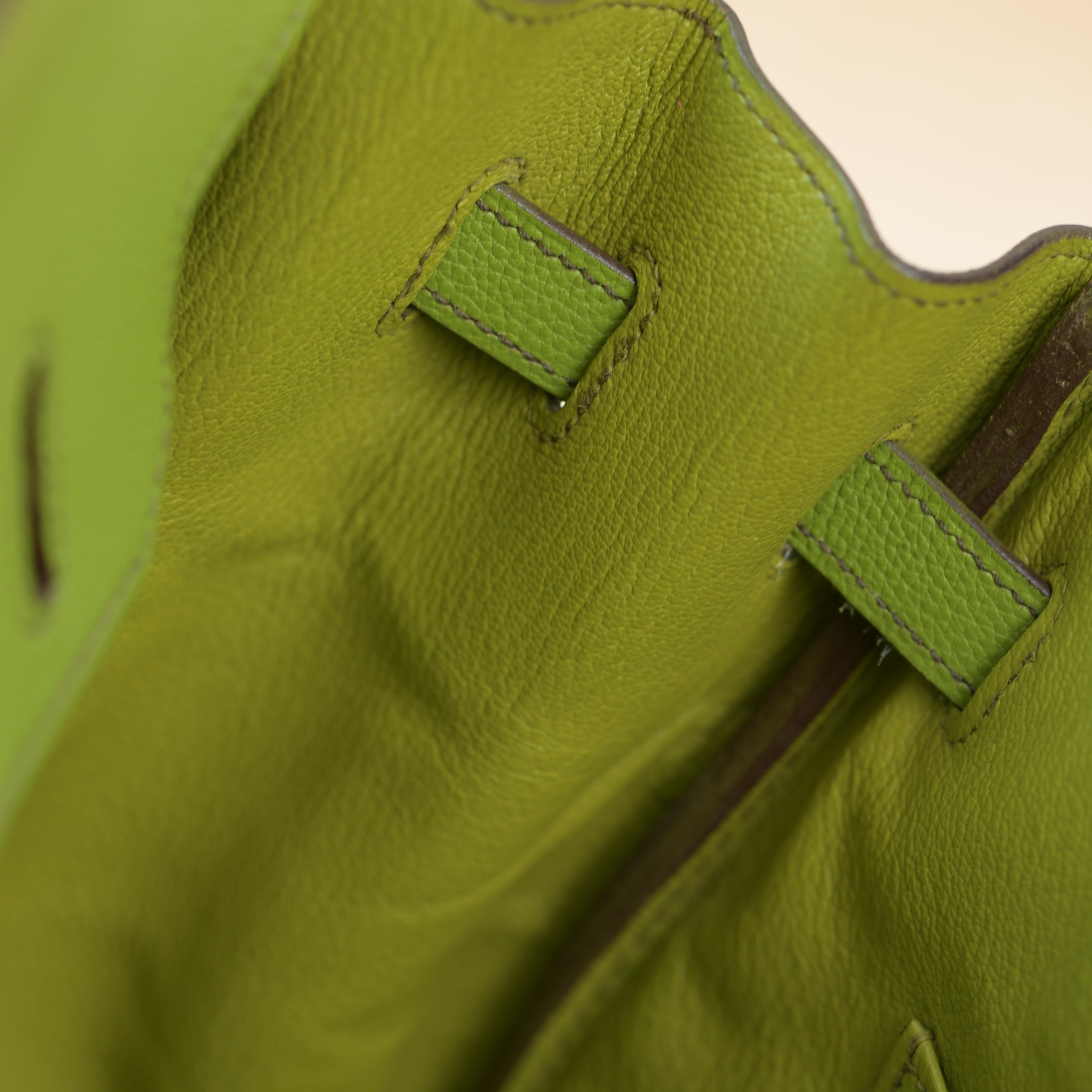 Hermès Anise Green Togo Leather Birkin 35cm with Palladium Hardware 11