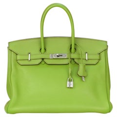 Hermès Anise Green Togo Leather Birkin 35cm with Palladium Hardware