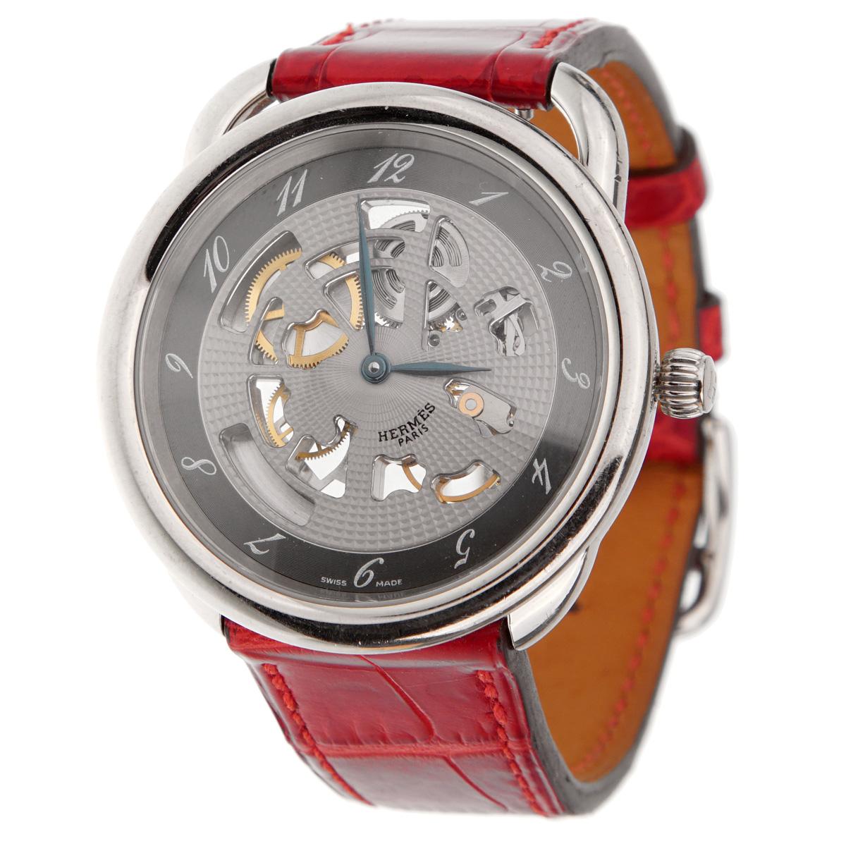 Hermes Anniversary Limited Edition Arceau White Gold Watch For Sale