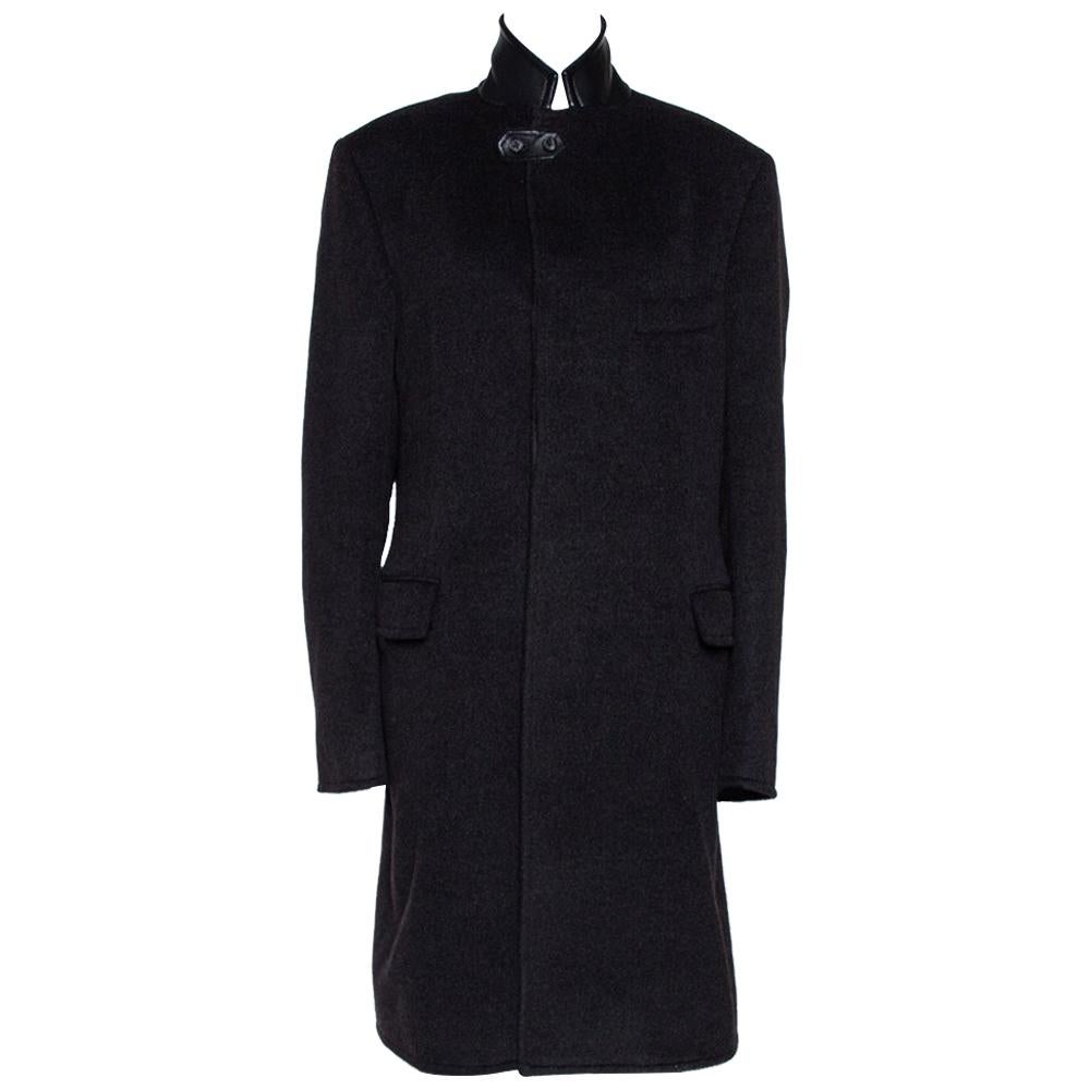 Hermes Anthracite Cashmere and Leather Trim Liverpool Mid Length Coat M at  1stDibs | hermes liverpool coat, liverpool louis vuitton jacket