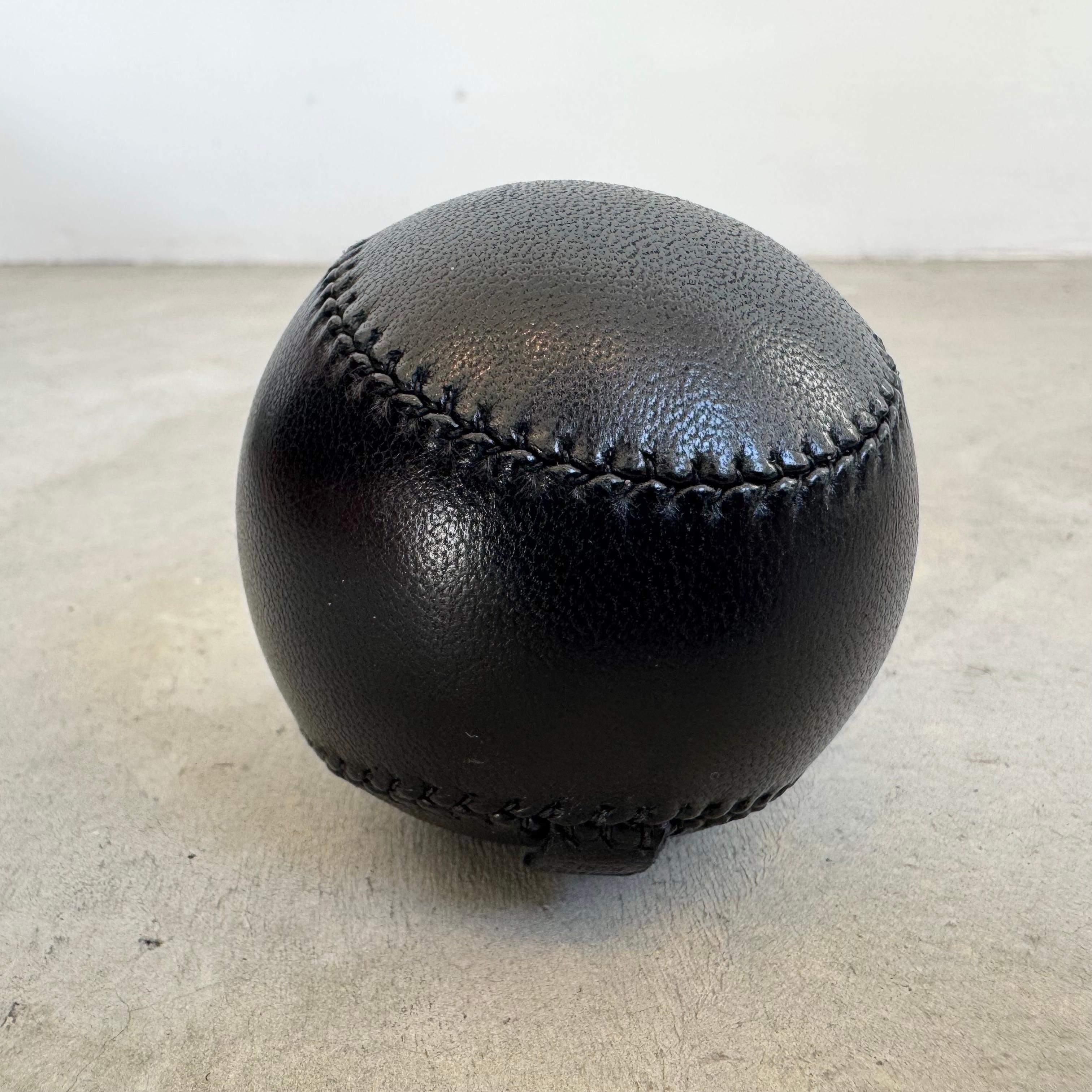Contemporary Hermes Anti-Stress Ball in Black Leather, 2000s France For Sale