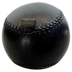 Hermes Anti-Stress Ball in Black Leather, 2000s France