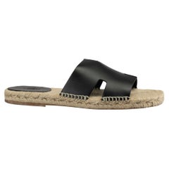 Hermès Antigua Espadrille Schwarz 41 FR