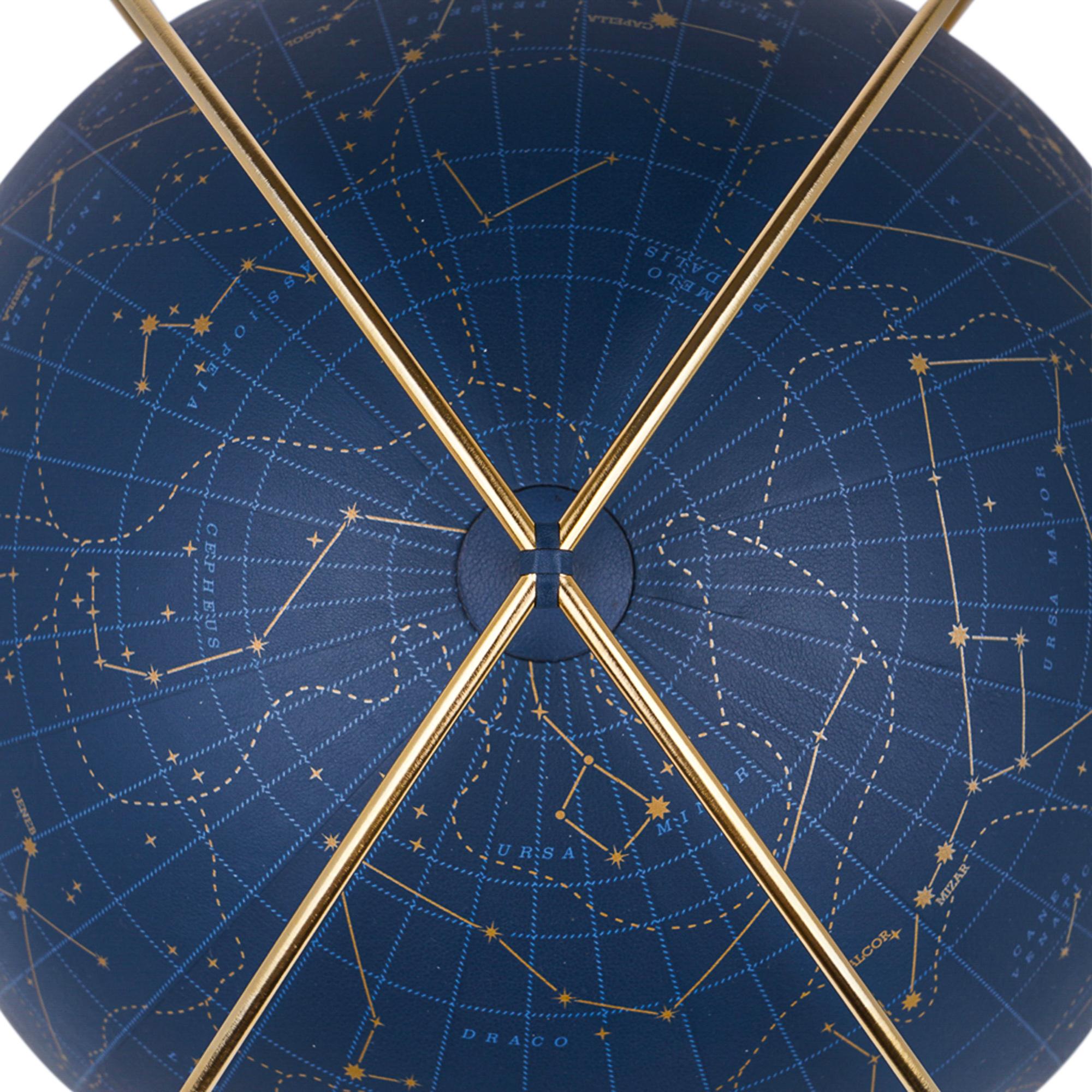 Hermes Apollo 24 Celestial Globe Blue de Prusse In New Condition For Sale In Miami, FL