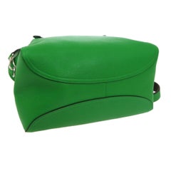 Hermes Apple Green Leather Men's Women's Travel Carryall Top Handle Satchel Tote