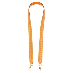 Hermès Apricot/Rose Azalee/Gold Epsom Leder Tressage De Cuir Taschenriemen